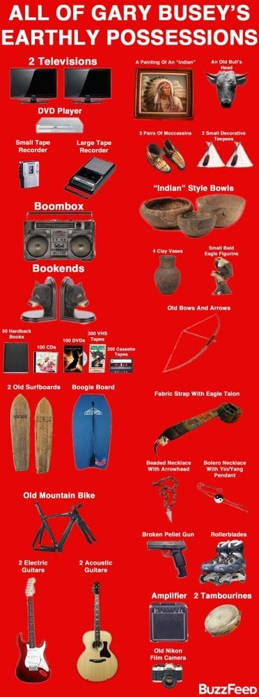 everything gary busey owns