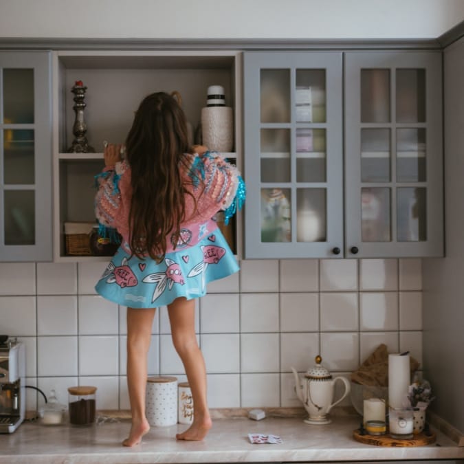 Kitchen Mishaps are not uncommon when kids are left alone
