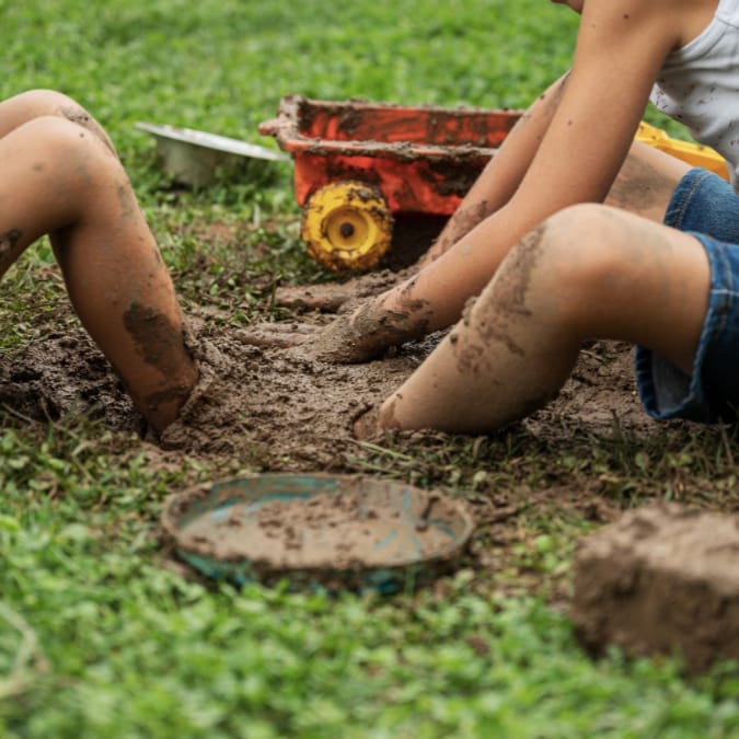 Kids love digging holes when no one is around to stop them