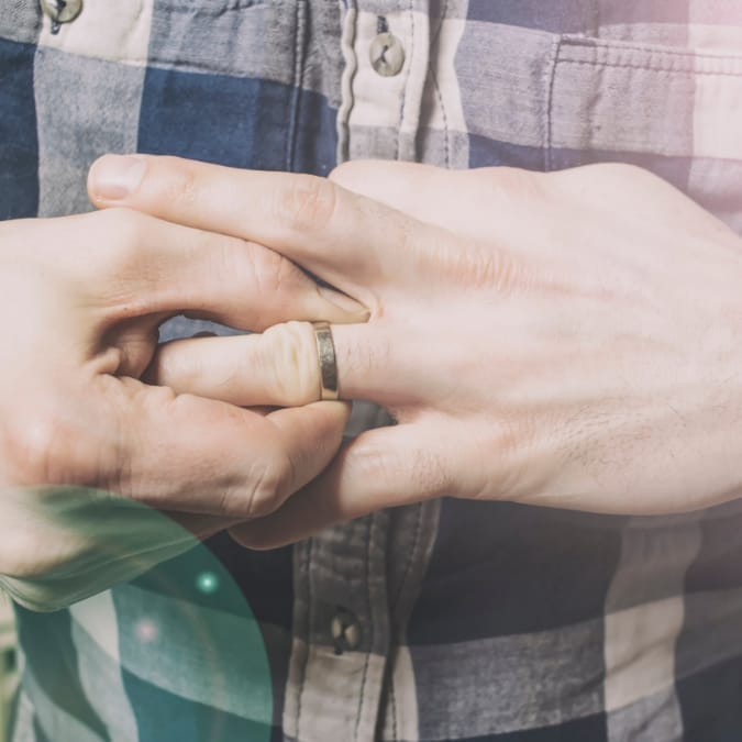 If you find a ring or the outlines from wearing a ring, your boyfreind has a wife