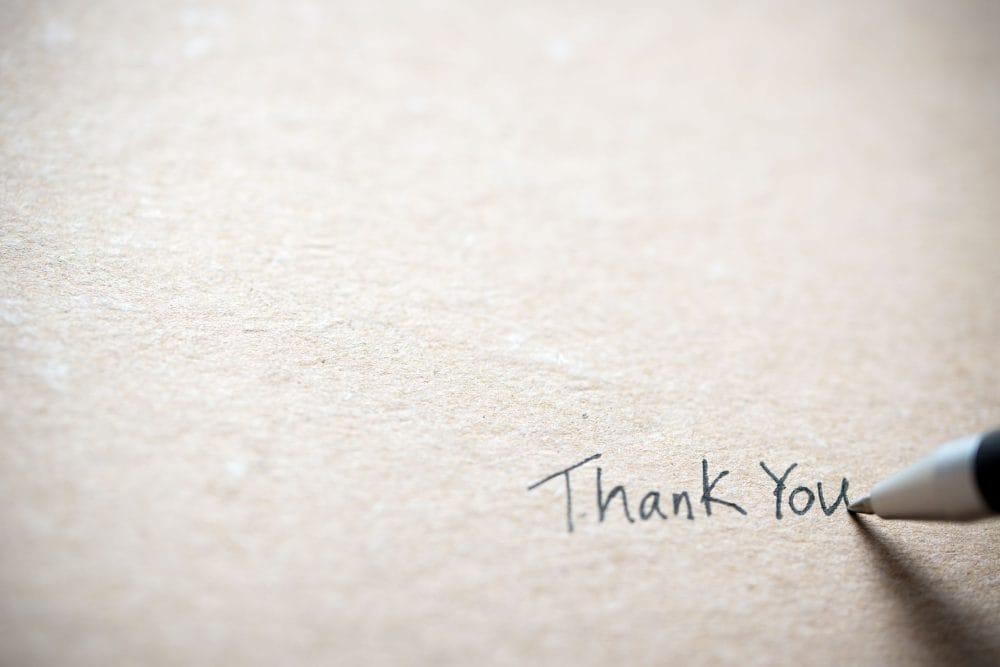 Writing Thank You Notes for Everything