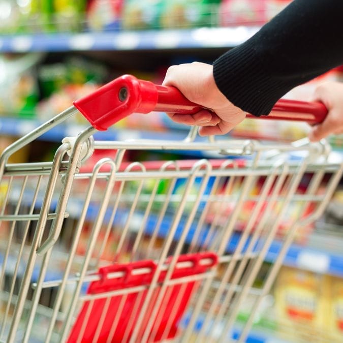 grocery store push cart