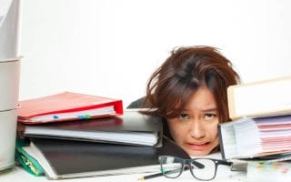 stressed office worker