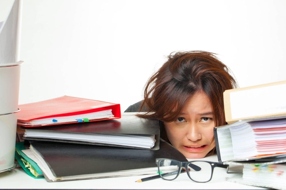 stressed office worker