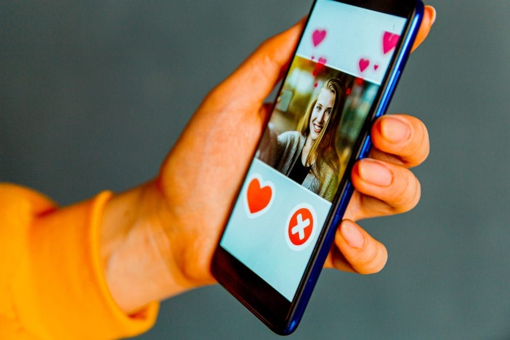 dating app on a smartphone