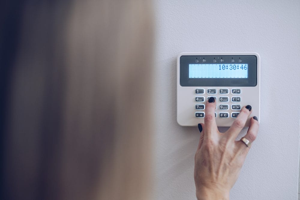 Setting a home security system