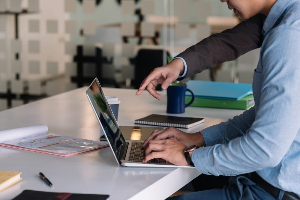 Business People Planning Strategy Analysis from financial document report, Office Concept