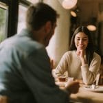 couple sitting down for a date