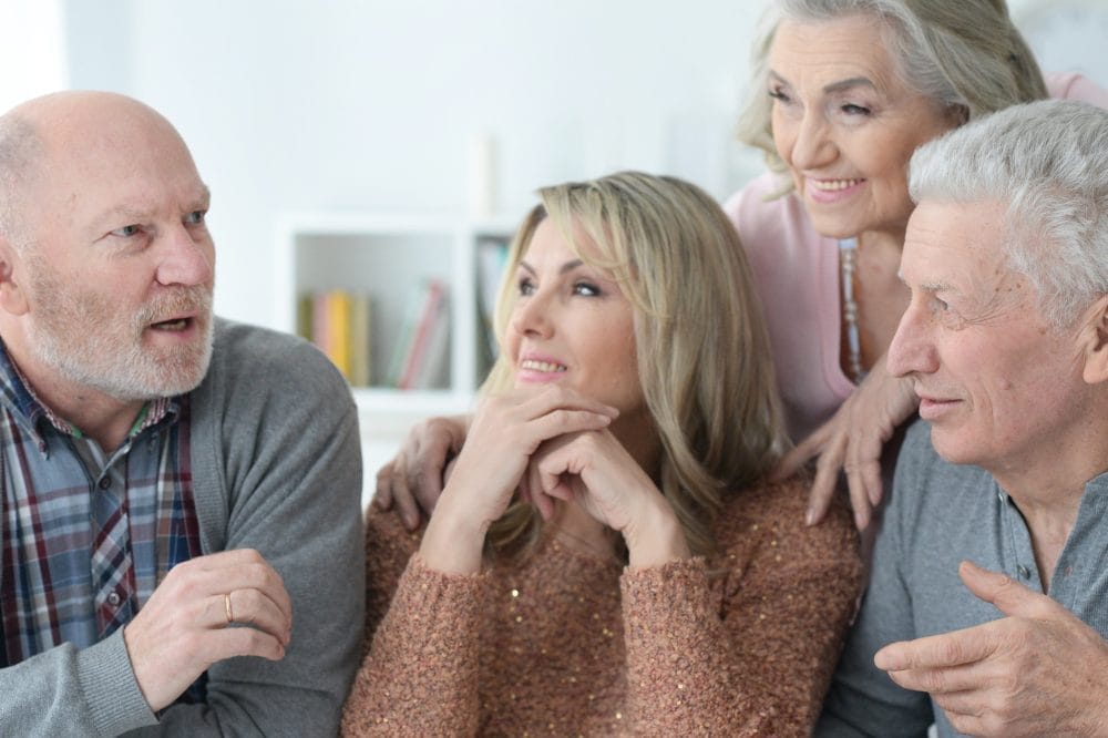 older family members talking