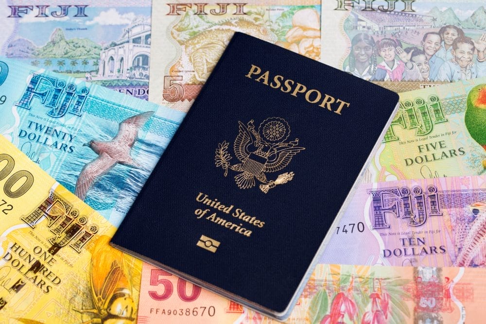 A US passport, which is something you don't want a stranger to hold