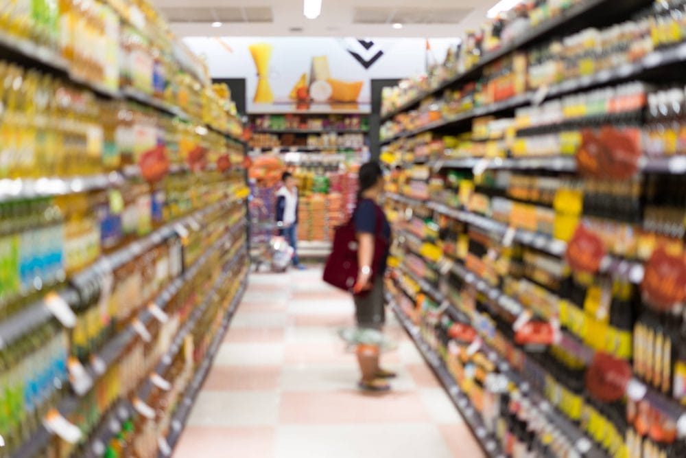 Abstract blur supermarket 