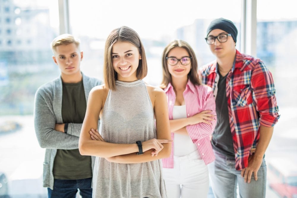 A group of young succesful millennials