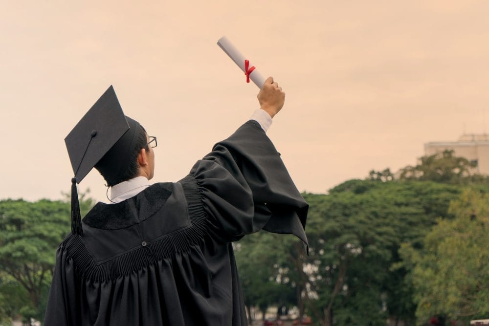 A young person with a college degree, which might be impossible in the future because of economic decisions