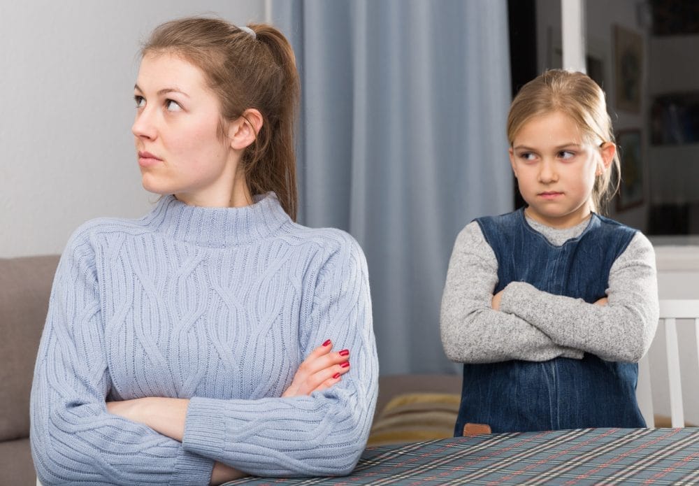 A mother angry at her daughter, employing parenting choices that people will question for years
