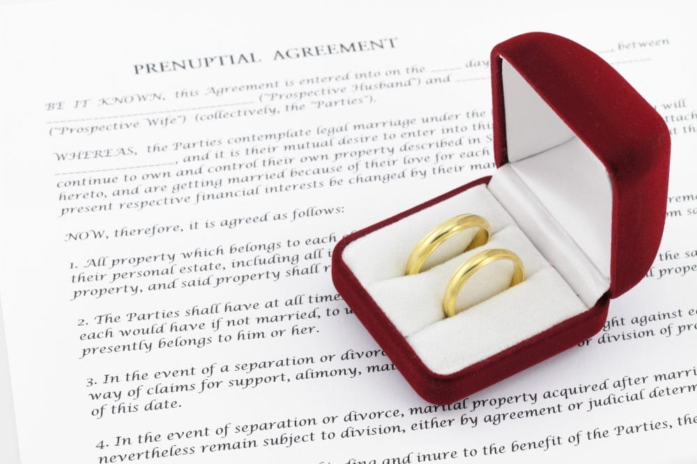 A prenuptial agreement, which is one of the most important documents you may ever sign