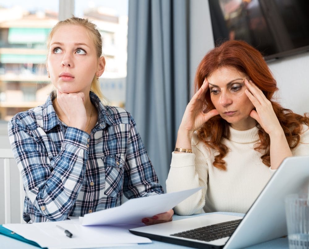 A mom speaking her complaint about a family obligation