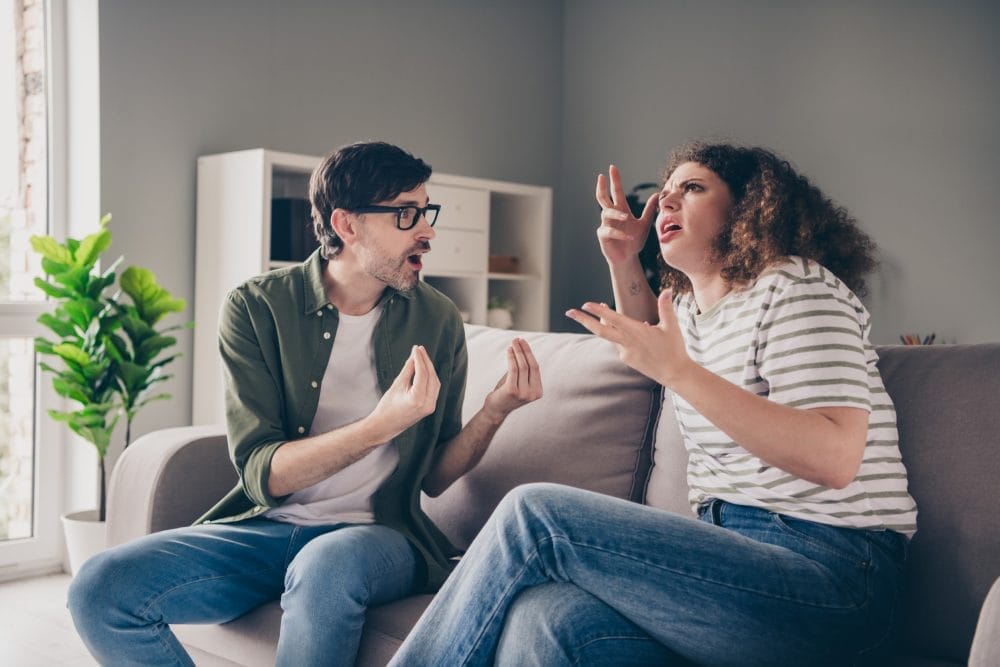 A pair of friends fighting because one sucks the other's energy dry