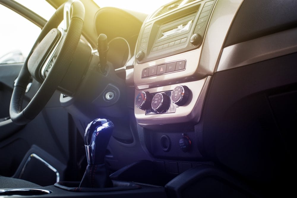 A dashboard CD player, which is one of the car features that are disappearing without warning.