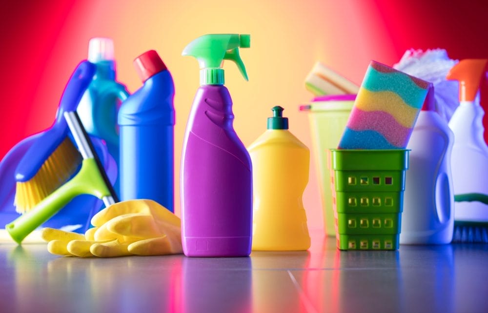 Cleaning supplies, that could be used by big box stores that change the air you breathe indoors
