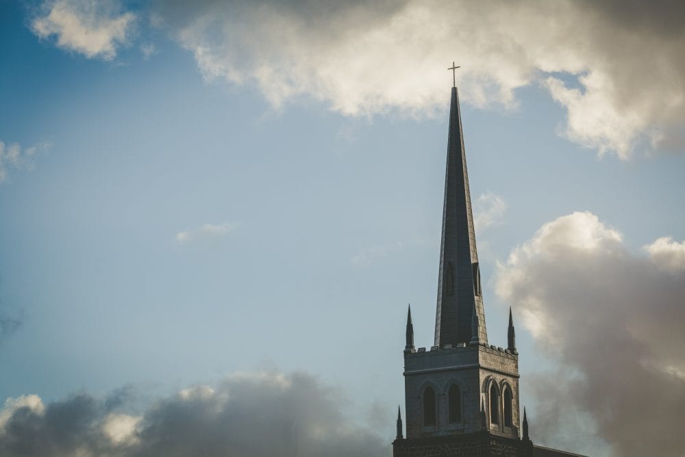 A church steeple. Lately, many churches have been failing their followers every day