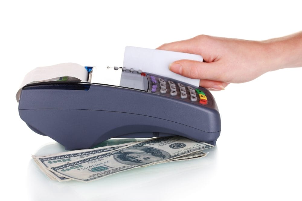 A consumer using a debit card and facing overdraft fees