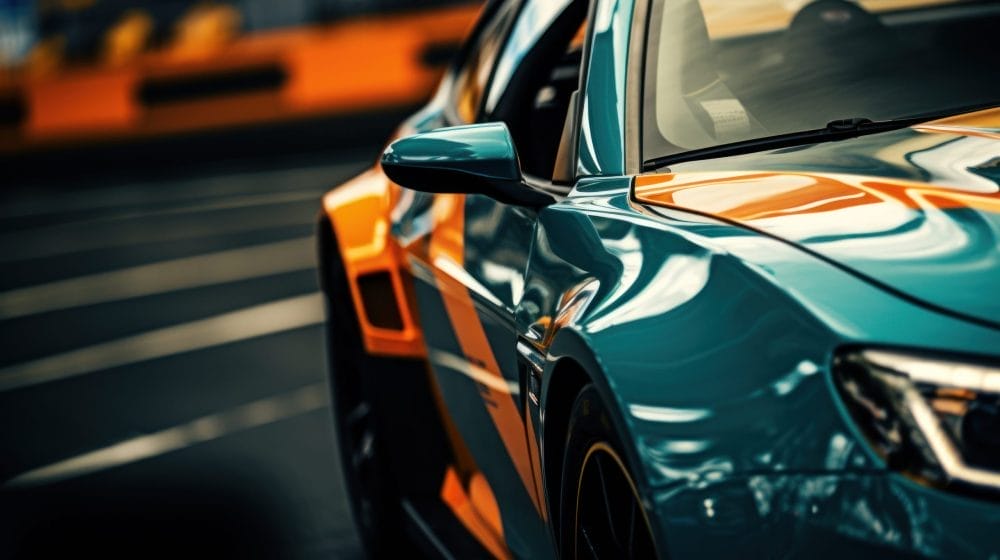 A modern car with with remote controls