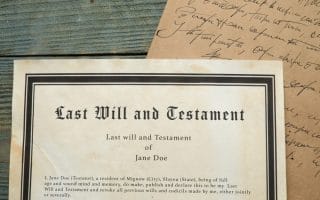 A will and testament, which may divide families because of inheritance