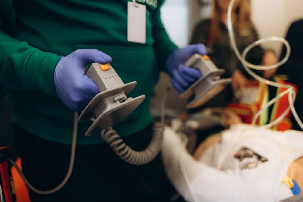 A defibrillator, which has been recalled