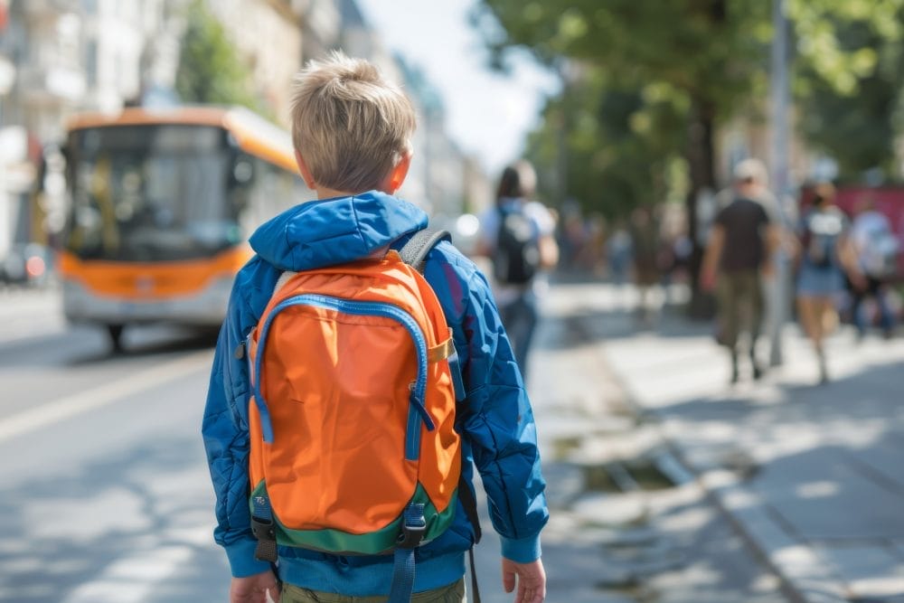 A young student, one of many in American schools