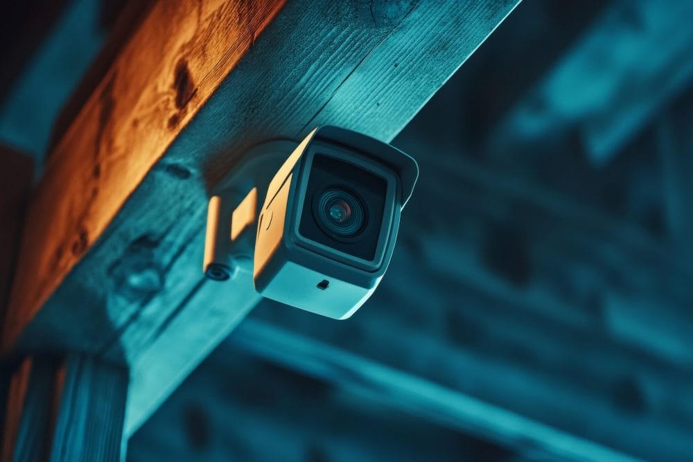 Some apartment stairwell cameras are used to predict when you're home. 