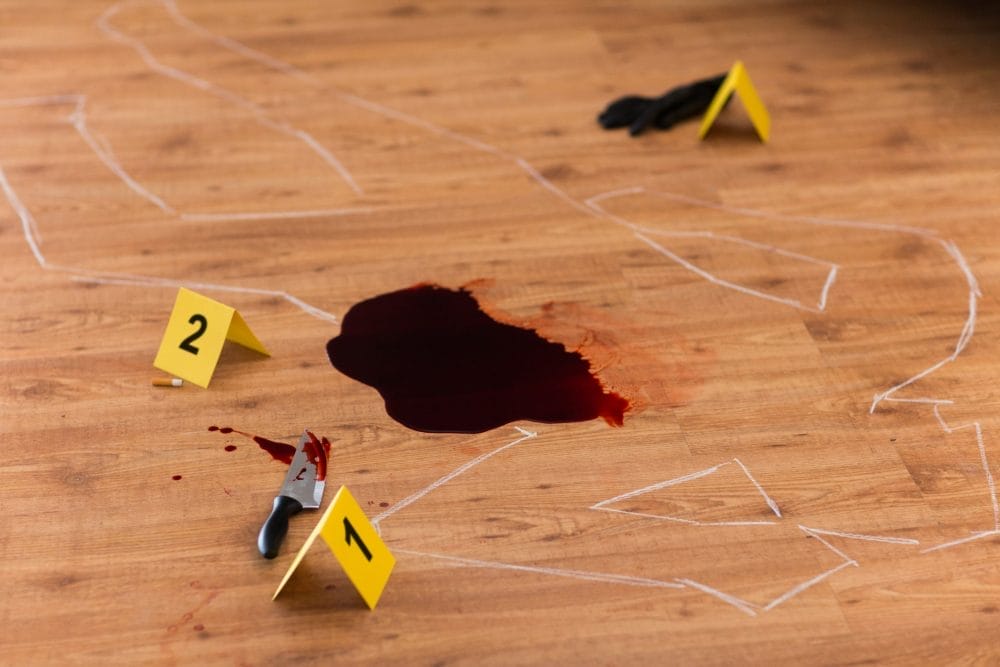 There are clues that your home was previously a crime scene.