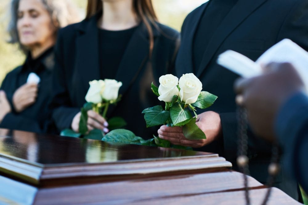 Many families go broke after a funeral.